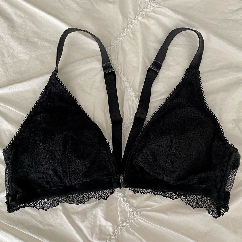 Victoria’s Secret velvet and lace bralette
